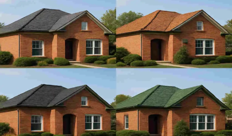 brick house and roof color combinations